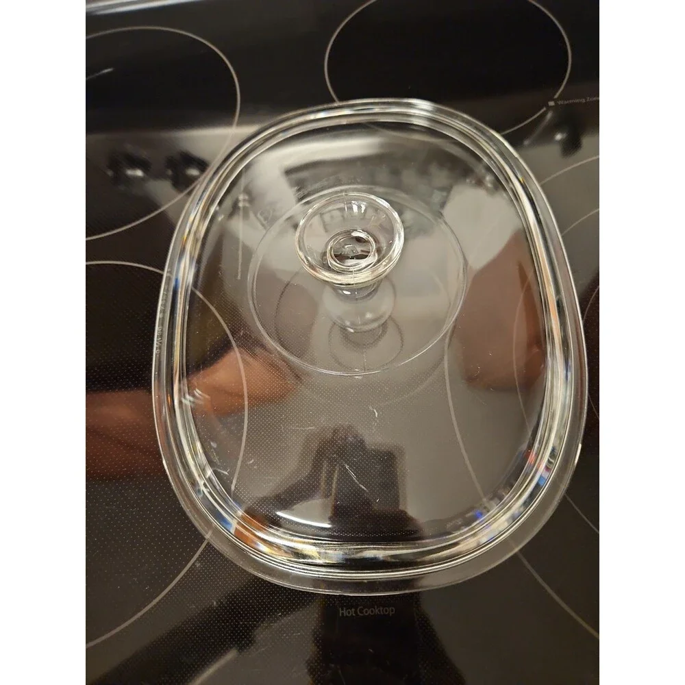 Pyrex DC 1 1/2-C Oval Glass Replacement Lid Cover for 3 Qt. Oval Dish DC-1.5-C